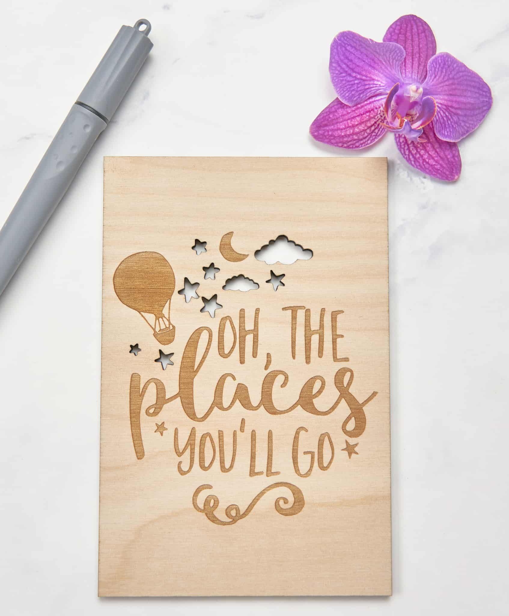 Houten Kaart - Oh, the places you'll go - EpicWoodNL