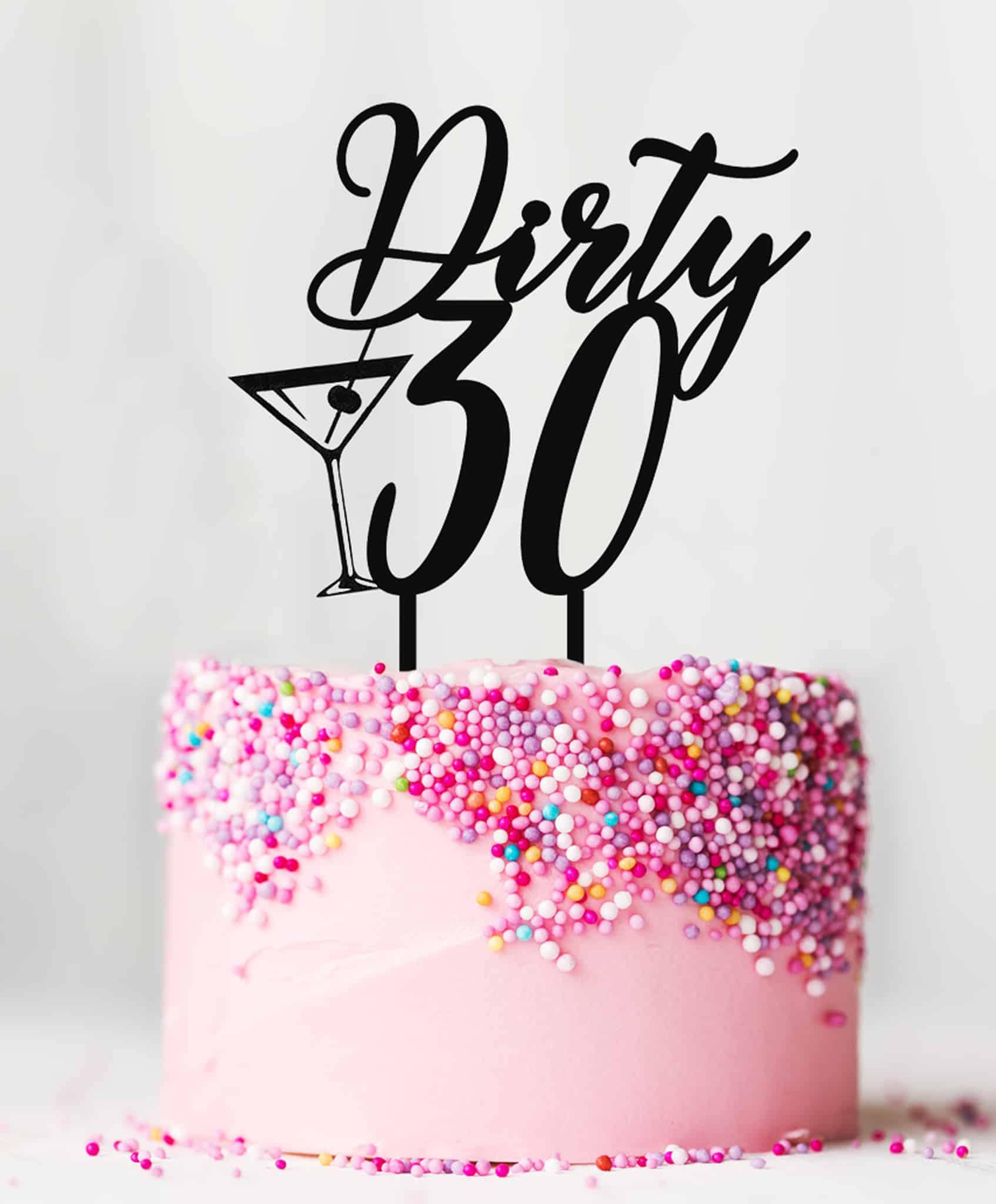 Taarttopper Verjaardag - Dirty 30 - EpicWoodNL